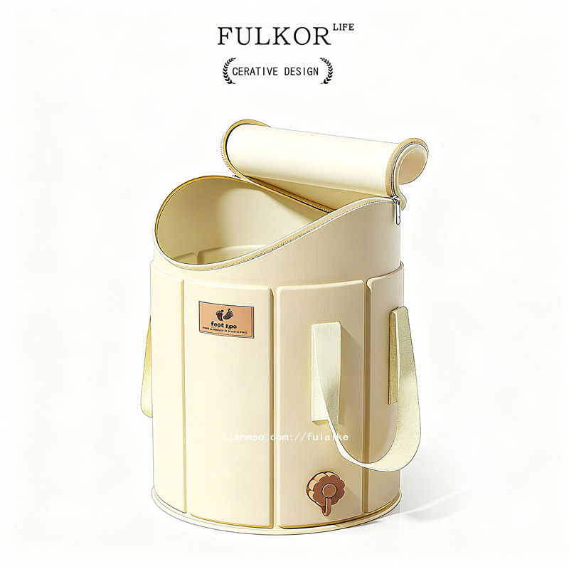 泡脚桶女士儿童家用折叠收纳养生足浴桶便携过小腿过膝泡脚袋脚盆