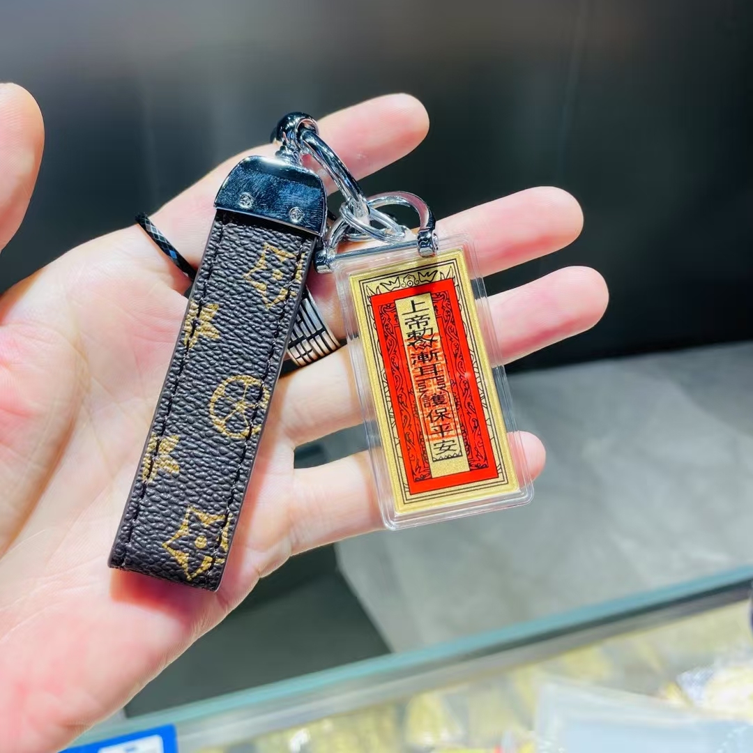 【中国珠宝】吉祥物平安含黄金足金10mg手机钥匙扣挂件送老公女友