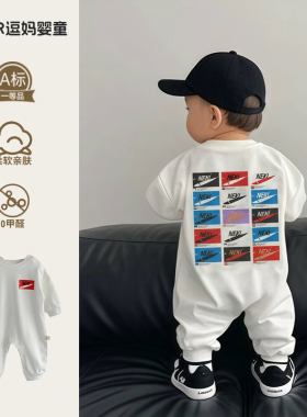 婴幼儿开春外出服宝宝衣服春装超萌韩系婴儿休闲连体衣百日服春款