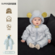 婴儿羽绒服冬季 外出服可爱超萌婴幼儿连帽爬服满月百天连体衣冬装