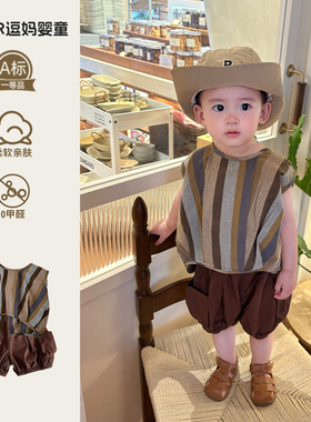 男宝宝裤子夏季薄款时尚韩版洋气婴儿工装风短裤休闲百搭裤夏装潮