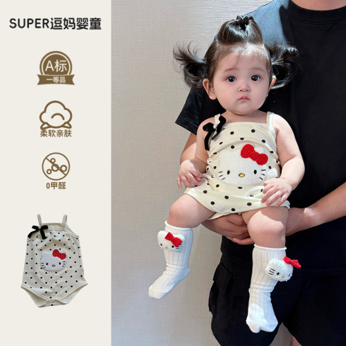 新生婴儿儿衣服夏薄款女宝宝包屁衣夏装甜美可爱小吊带哈衣满月服