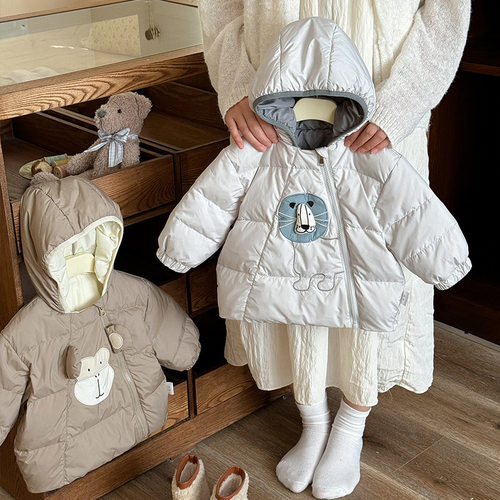 婴儿小外套秋冬羽绒服宝宝衣服冬装超萌卡通婴幼儿加厚保暖外出服