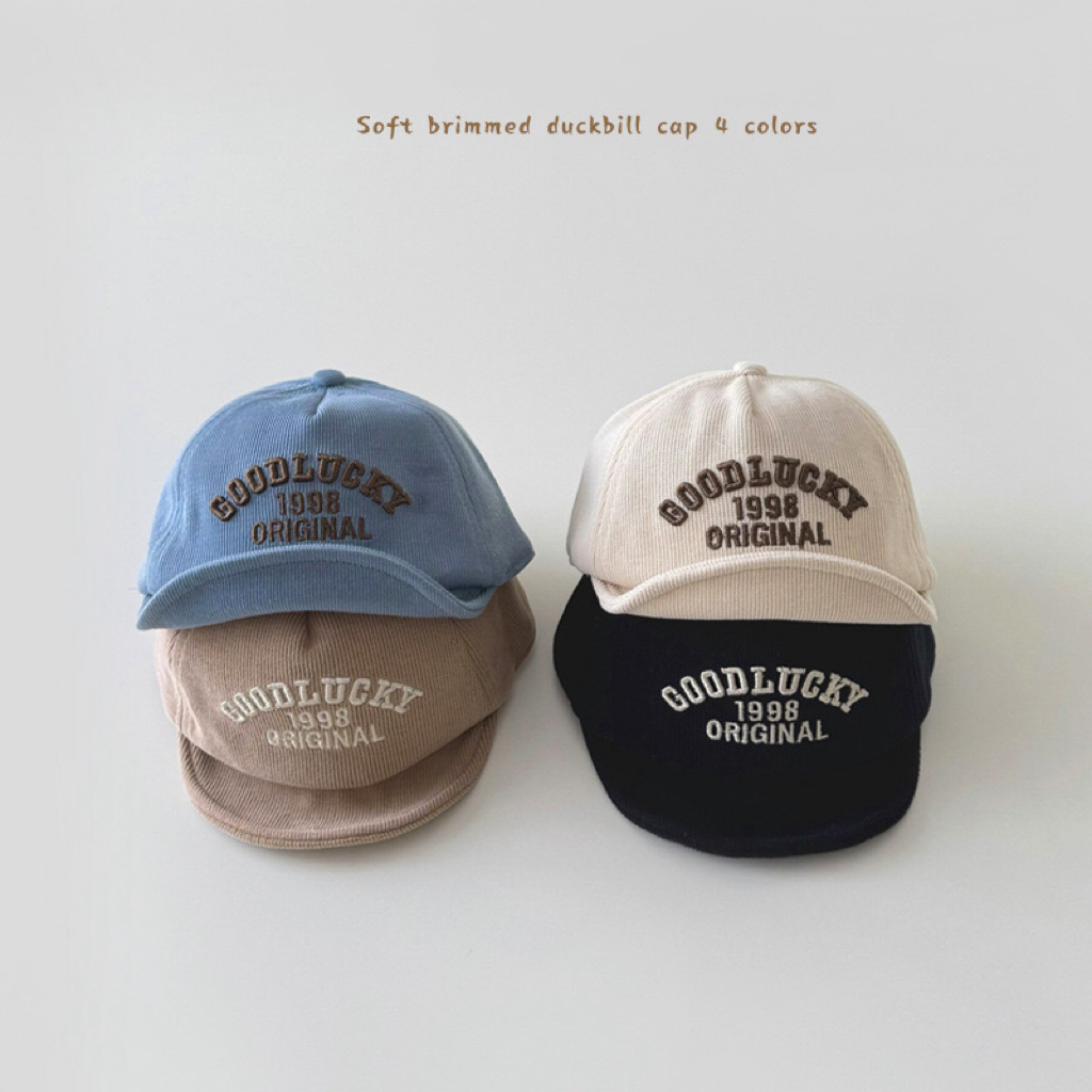 宝宝帽子2025春秋新款棒球帽韩范ins风软帽檐婴儿字母百搭鸭舌帽