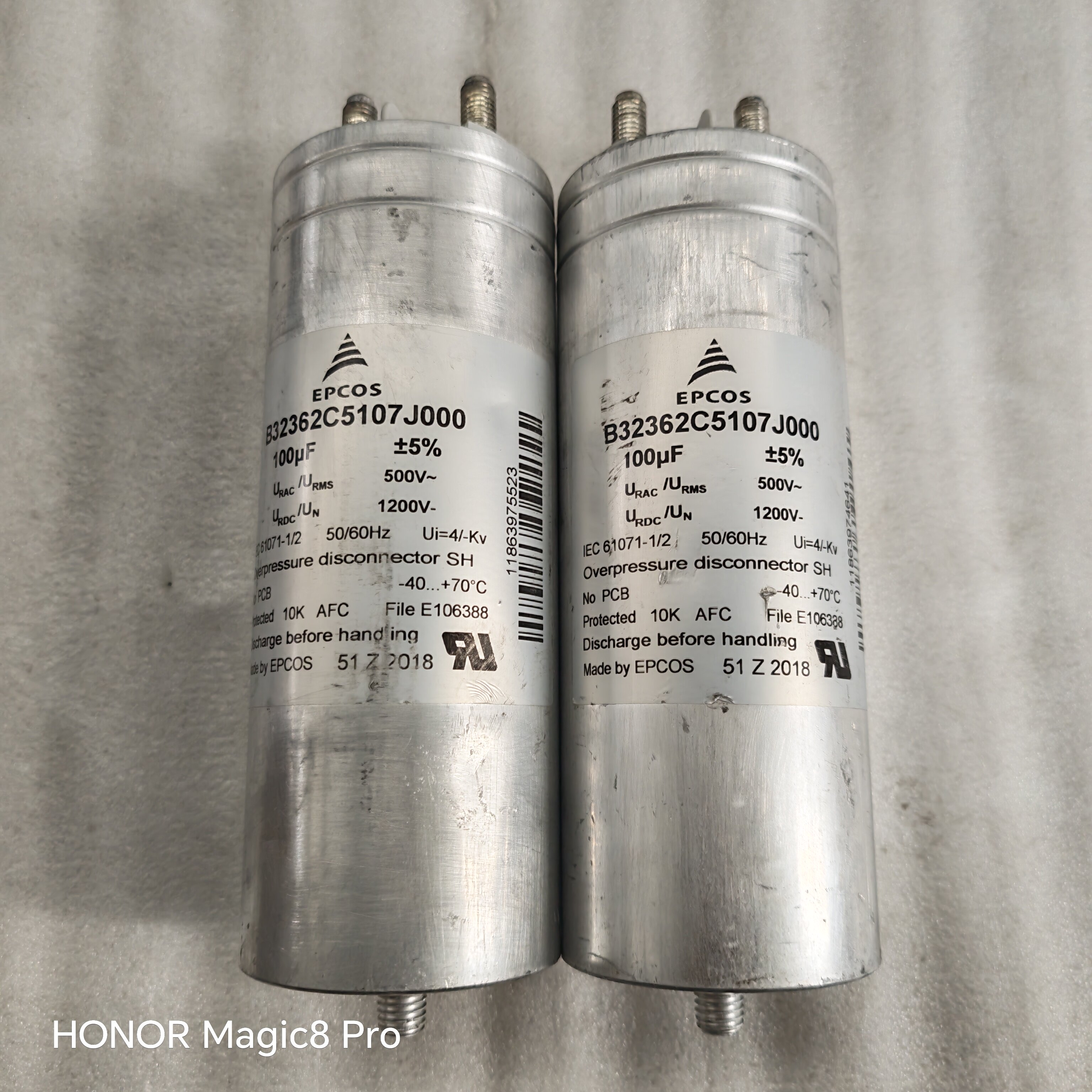 西门子高压油浸电容500vac/1200vdc 100uf原装拆机关断电容