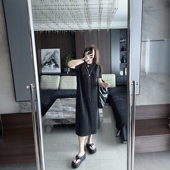 2025年短袖 王炸女王裙 宽松遮肉连衣裙子 胖mm春夏装 新款 大码 女装