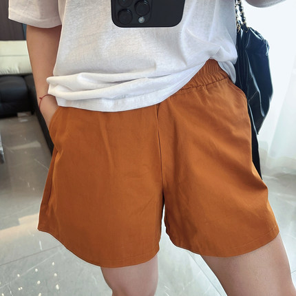 大码女装2024年净版多色夏装显瘦胖mm休闲通勤宽松阔腿短裤热裤子