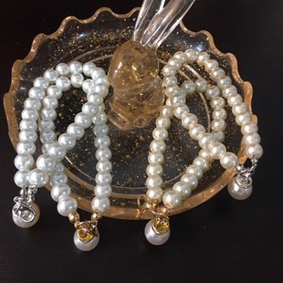 哆咪猫diy钥匙扣挂件配件手环仿珍珠冷光暖色两款入金扣银扣可选