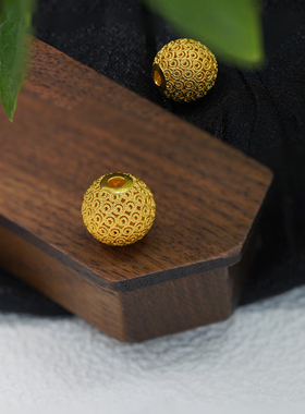 【店铺专属】18k金古法花丝祥云珠女百搭DIY手链配件不脱模WT0573