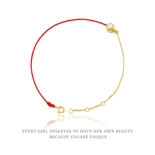 正品18k金莫桑泡泡红绳手链2026新款高级感轻奢小众 【QL06246】