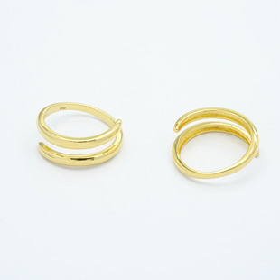 【严选】18k金弹簧开口戒指女款轻奢小众高颜值百搭不脱模WT0438