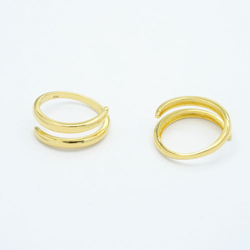 【店铺专属】18k金弹簧开口戒指女轻奢小众百搭【WT0438】不脱模