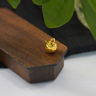 QL07447 百搭DIY项链手链配件 时尚 18k金岁岁平安苹果吊坠女款