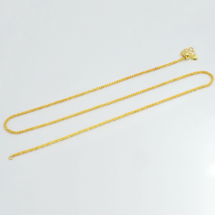 WT0497 18k金抽拉璀璨雪花链项链女素链不脱模 店铺专属