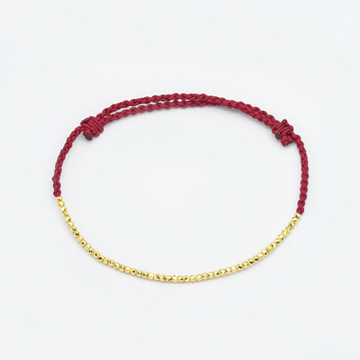 【店铺专属】18k金蹦迪珠编织红绳手绳女款轻奢小众【QL07154 】