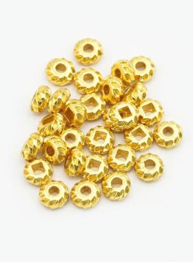 【严选】18k金平边圆珠百搭DIY配件(约4mm)  不脱模WT0285