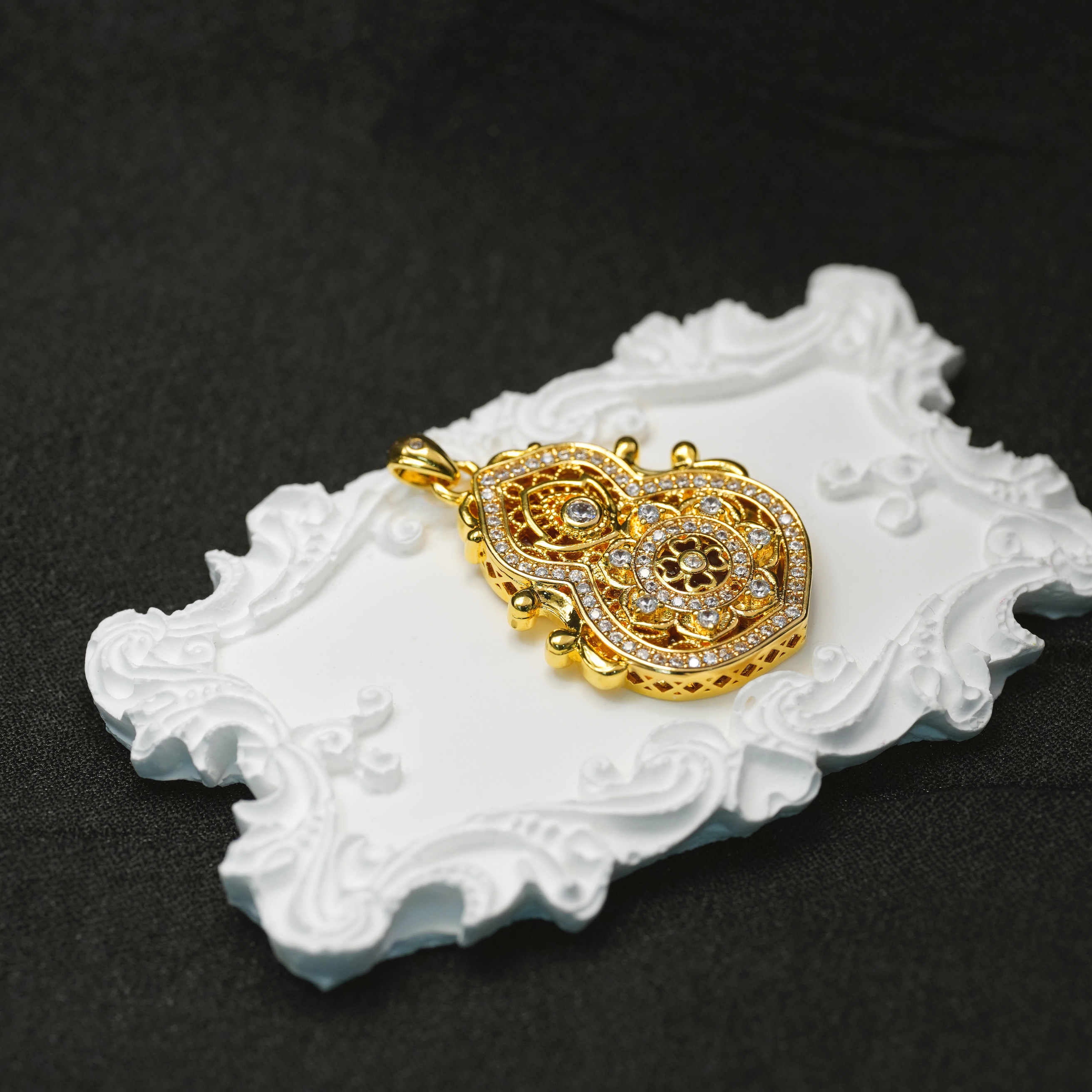 【店铺专属】18K金红玛瑙四美花丝葫芦吊坠 不脱模【WT0558】