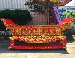 香樟木仿古寺庙供桌元宝桌贴金实木道观神案佛台财神厂家直销翘头