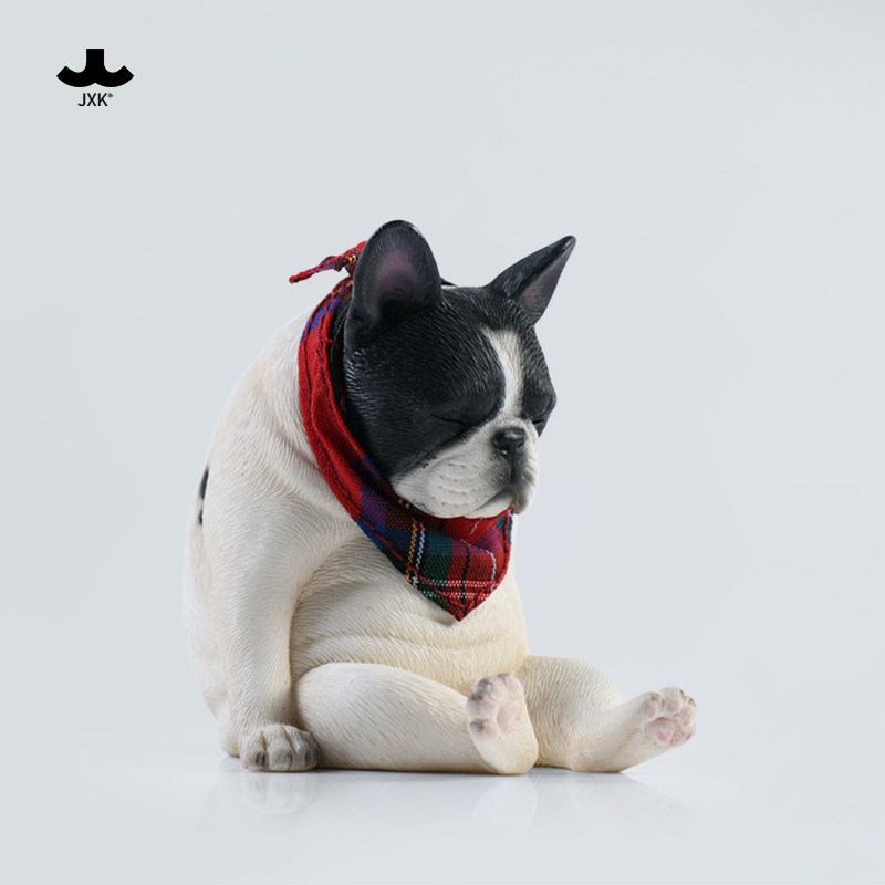 JXK法国斗牛犬2.0小狗模型仿真动物法斗周边玩偶摆件公仔装饰礼物