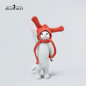 Headcrest木刻猫小野猫咪周边模型雕像手办仿真玩具桌面摆件礼品