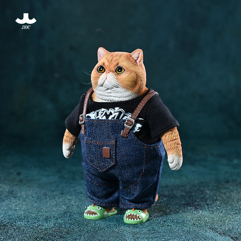 JXK肥猫4.0模型手办加菲猫英短猫咪潮玩仿真人偶橘猫摆件玩偶礼物