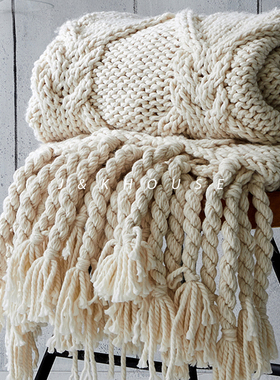 Minority | 小众手工编织流苏毛毯卧室盖毯沙发毯子办公室午睡毯