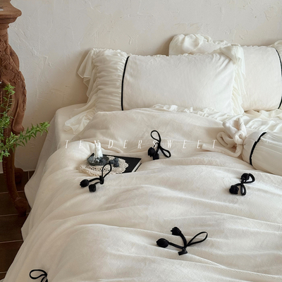 法式少女秋冬牛奶绒四件套