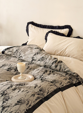 Tender| 法式复古色织提花磨毛全棉四件套纯棉高级感被套床上用品
