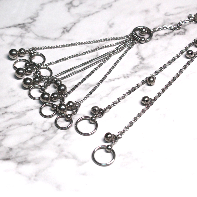 连体乳环情侣多功能生日整蛊链条