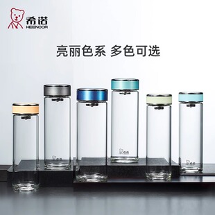 6083 6082 希诺单层高硼硅玻璃杯带滤网加厚泡茶水杯XN 6081