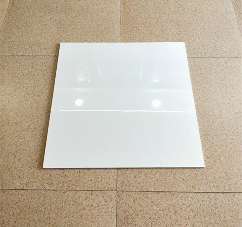 北欧简约800X800纯白亮面地砖客厅卧室纯色砖工装粉绿蓝黄黑瓷砖