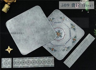 500X500圆角仿古砖 欧式客厅餐厅防滑瓷砖 美式田园地砖