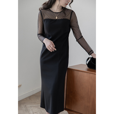 贵牌法籍日裔设计师礼服裙蕾丝