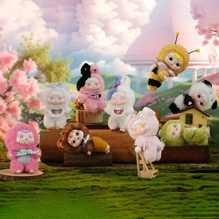 阿呆动物派对毛绒盲盒家居装饰娃娃机可爱小动物公仔玩偶摆件萌瑶