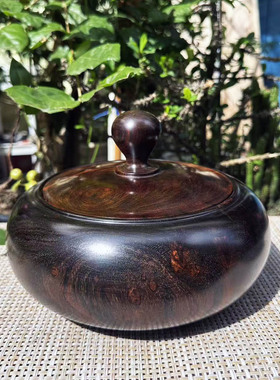 大红酸枝整木雕茶叶罐摆件交趾黄檀红木储物罐工艺装饰礼品实拍