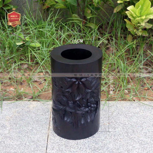 大红酸枝精雕整木笔筒 交趾黄檀老料红木 生磨上蜡 天然无漆环保
