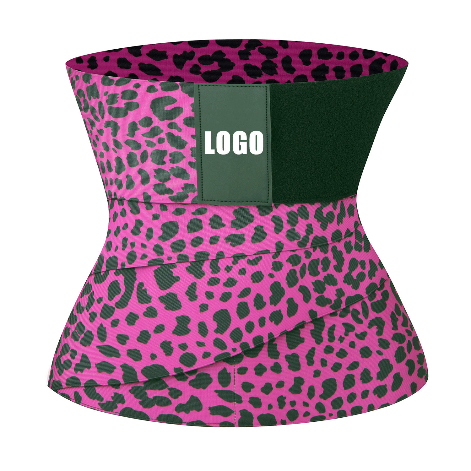 PS豹纹弹力束缚带收腰收腹身材管理器运动健身腰封tummy wrap