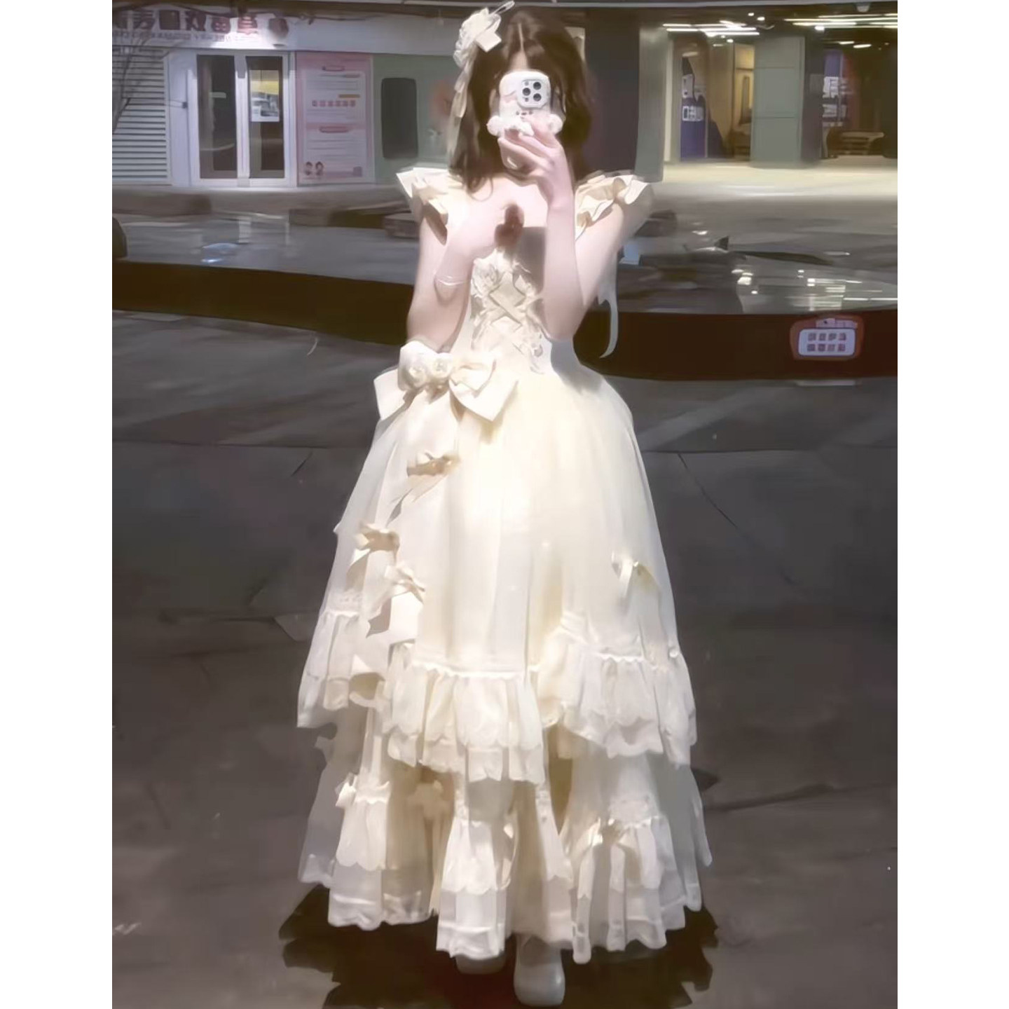 法式优雅甜美生成色lolita连衣裙