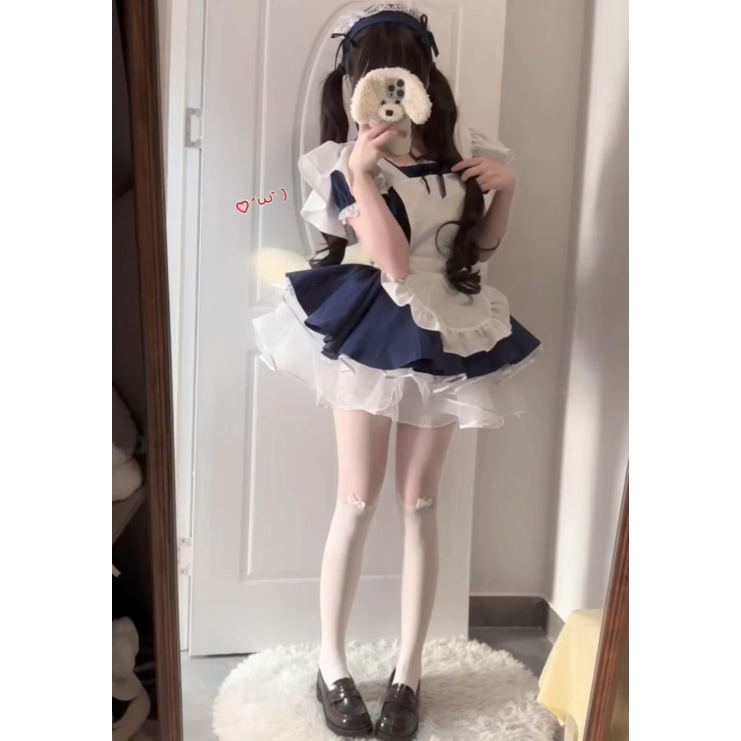 甜美女仆装cos软妹二次元连衣裙
