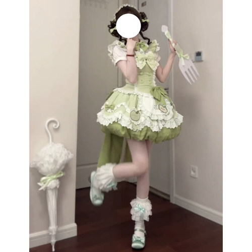 绿色苹果可爱风软萌Lolita裙洋装