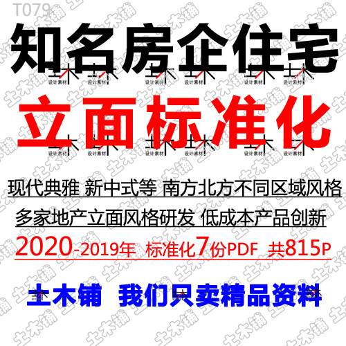 2020多家知名房企高层住宅洋房建筑立面风格研发标准化设计素材