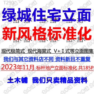 2024标杆地产绿城高层住宅新风格立面标准化研发设计素材