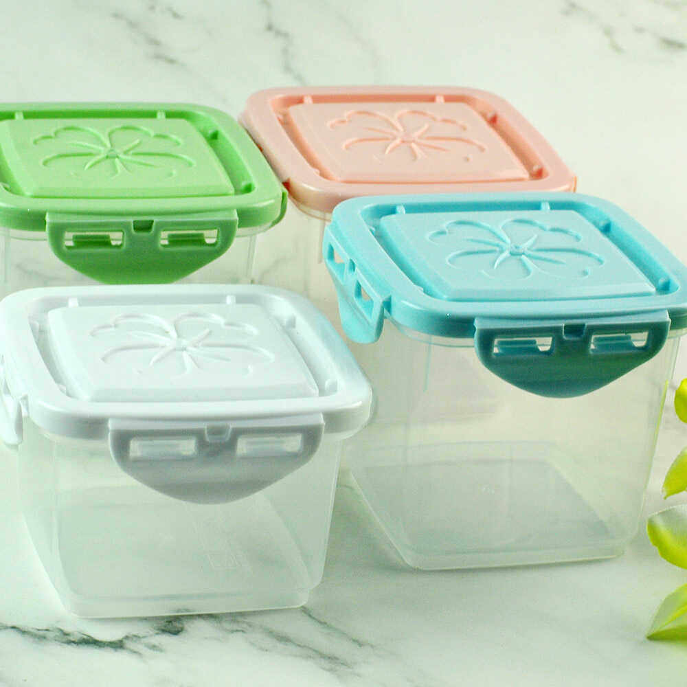 可循环扣盖盒提拉米苏豆乳冰淇淋慕斯千层蛋糕包装盒水果捞打包盒