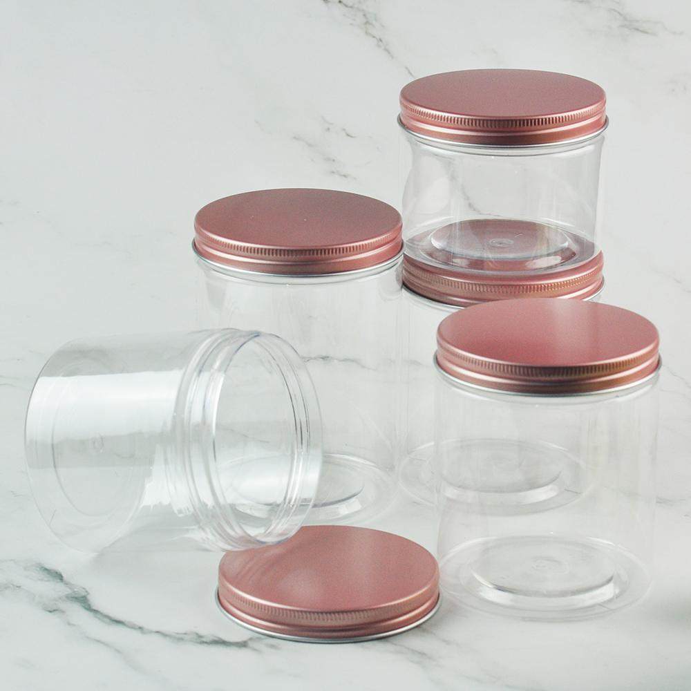 彩色铝盖甜品蛋糕塑料罐饼干溶豆花茶糖果肉干食品级密封罐防潮瓶