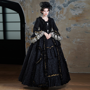 欧洲中世纪宫廷服法式 暗黑系洛丽塔长裙 复古皇室贵族礼服哥特式