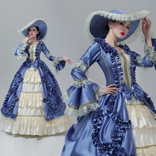 公主裙话剧影楼写真 宫廷裙英国中世纪复古礼服贵族舞台装 新款 欧式