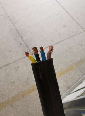 TVVB 4X2.5平方扁平线电梯线缆BOSHI线缆4芯2.5平方库存处理黑色