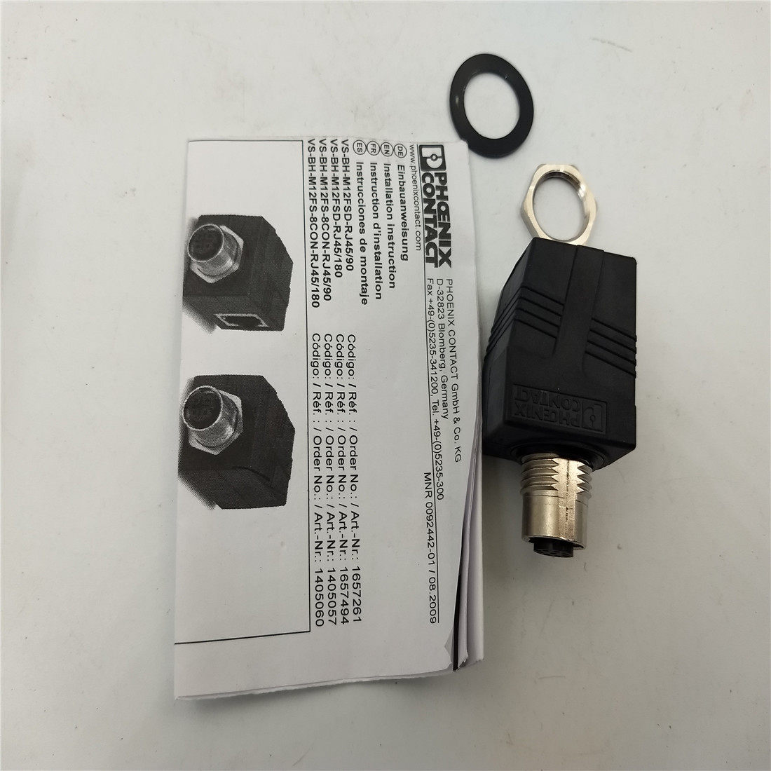 菲尼克斯控制柜穿板式连接器CUC-BH-M12A1PBK-A/R4BE 141439 现货