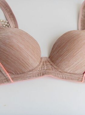 包邮出口韩国薄款无钢圈双排扣速干运动文胸75A80A80B85A