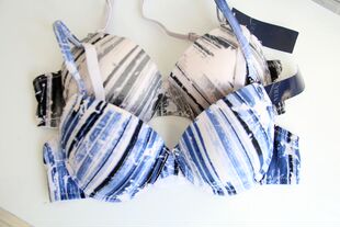 出口韩国扎染中厚模杯有钢圈性感文胸75B80B 包邮